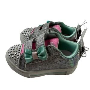 S Sport by Skechers Kelsi Rhinestone Bow Sneakers Lights Toddler Girl Size 5 NWT